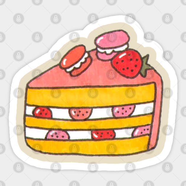 Strawberry cake///Drawing for fans Sticker by MisterPumpkin